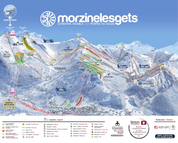 Les Gets Piste Ski Map