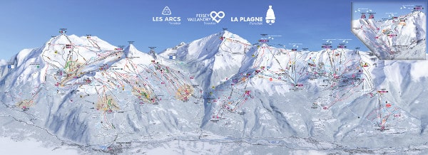 Paradiski Ski Area Piste Map