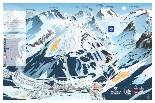 Pralognan La Vanoise Ski Resort Piste Map