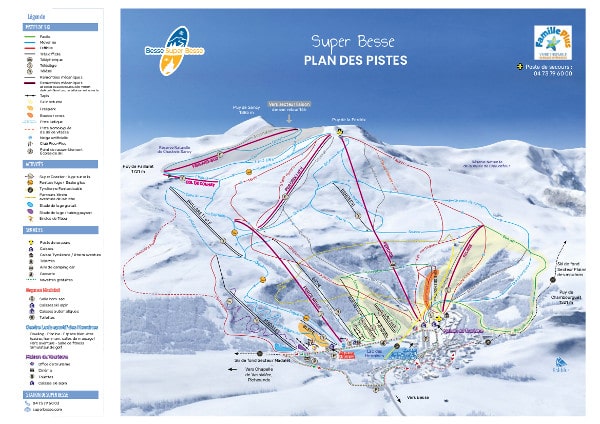 Super Besse Piste Map
