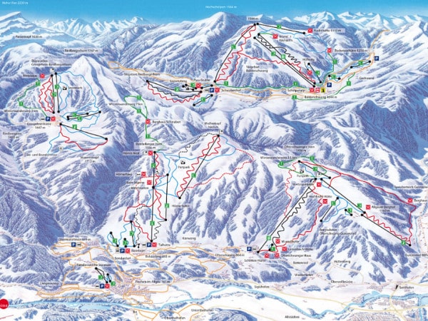 Allgau Ski Resort Piste Map