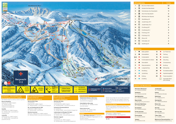 Brauneck Ski Resort Piste Map