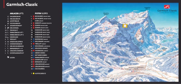 Garmisch-Partenkirchen Ski Resort Piste Ski Map