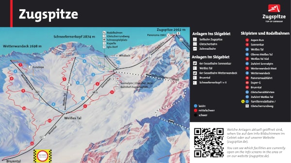 Zugspitze Ski Resort Piste Map