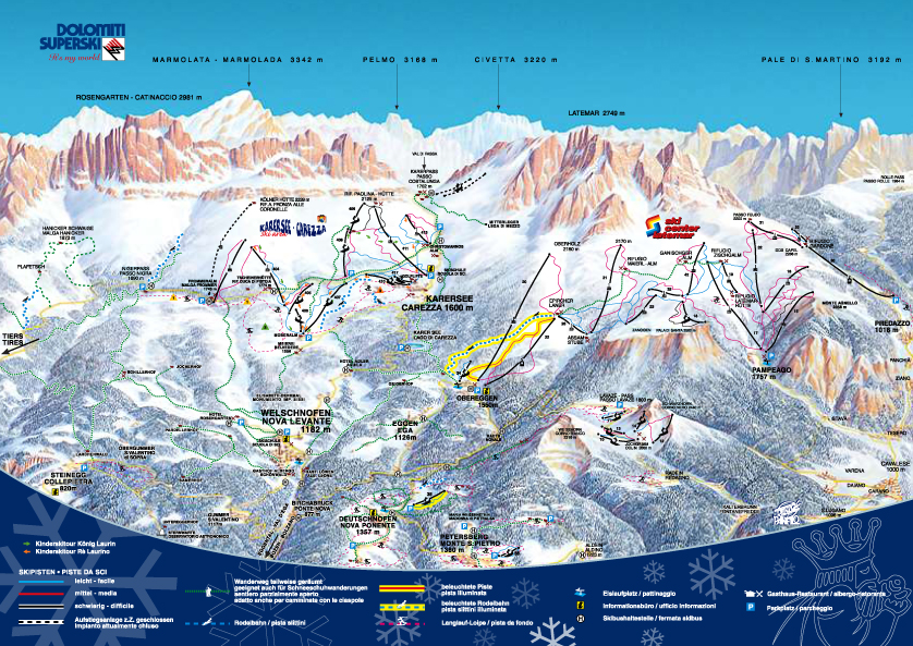 Carezza Obereggen Piste Map