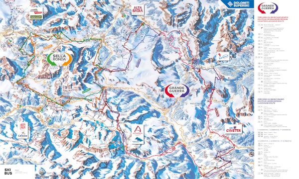 Grande Guerra Piste Map