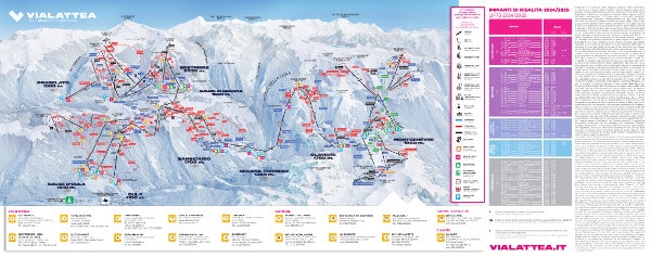 Sestriere Ski Resort Piste Map