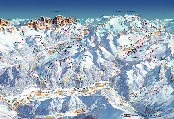 Val di Fiemme Piste Map