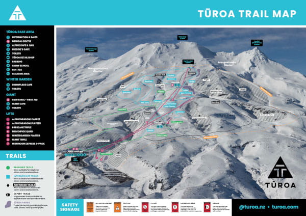 Turoa Ski Resort Piste Map