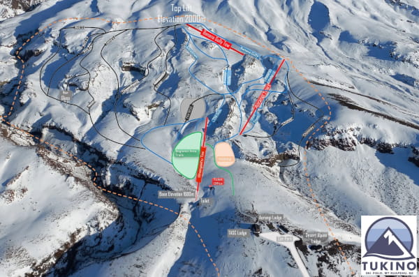Tukino Ski Resort Piste Map