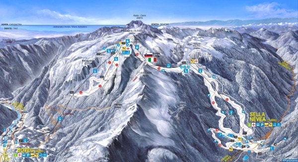 Kanin Piste Map