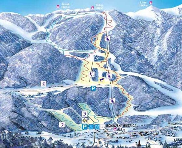 Kobla Piste Map