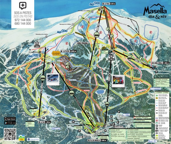 Masella Ski Resort Piste Map