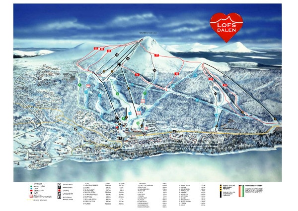Lofsdalen Piste Map