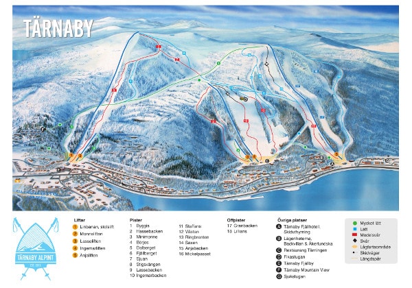 Tärnaby Piste Map