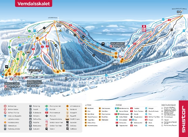 Vemdalen Piste Ski Map