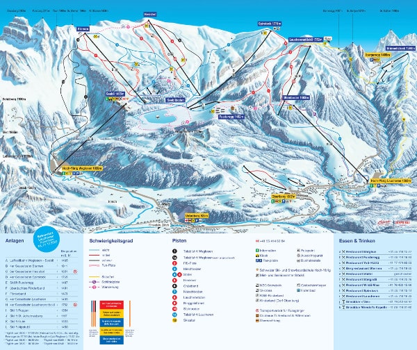 Hoch-Ybrig Ski Resort Piste Ski Map