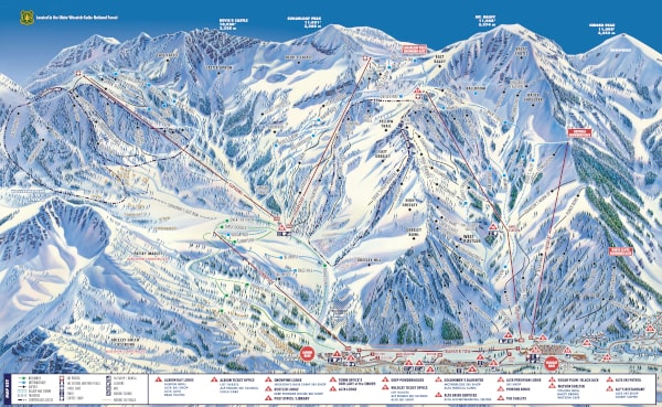 Alta Ski Resort Piste Ski Map