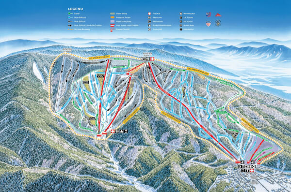Angel Fire Piste Ski Trail Map