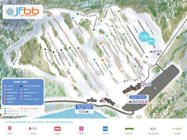 Big Boulder Ski Resort Piste Map