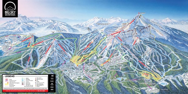 Big Sky Ski Resort Piste Map