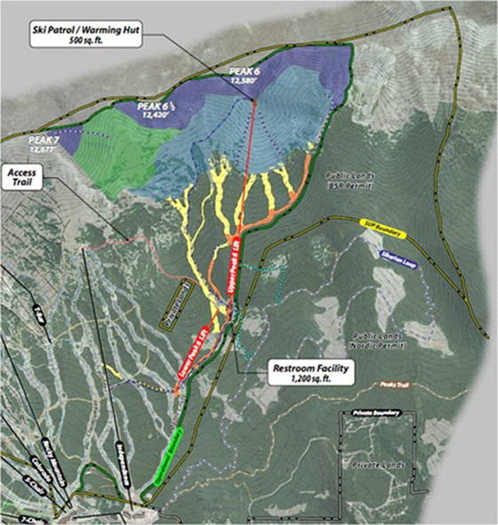 Breckenridge Ski Resort Peak 6 Piste Map