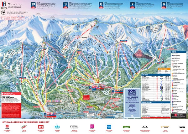 Breckenridge Ski Resort Piste Map