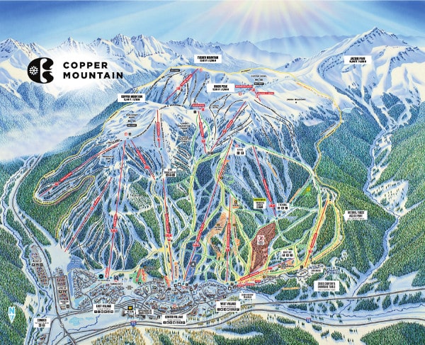 Copper Mountain Ski Resort Piste Ski Trail Map