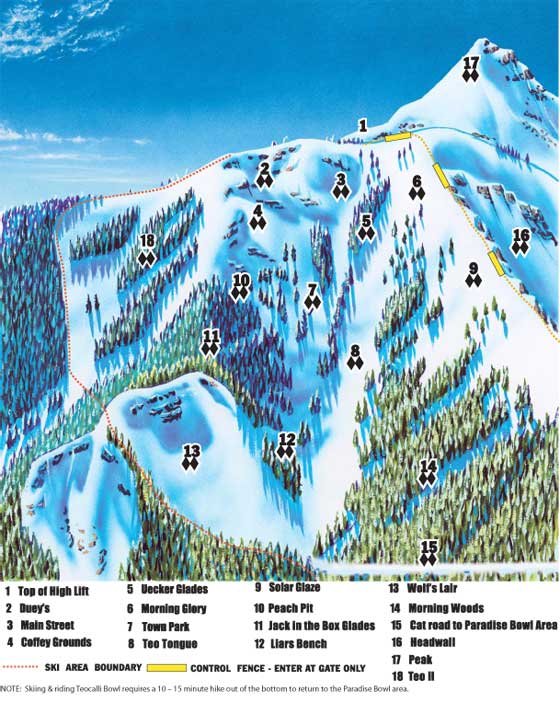 Crested Butte Ski Resort Piste Ski Map