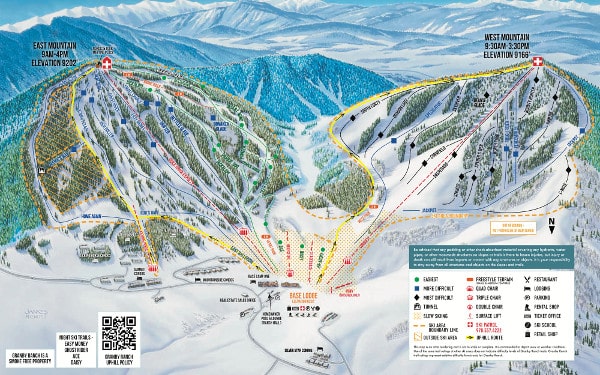 Granby Ranch Piste Ski Map