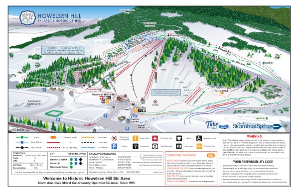 Howelsen, Colorado Ski Resort Piste Ski Trail Map