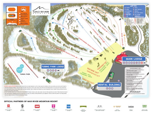 Mad River Mountain Ski Resort Piste Map