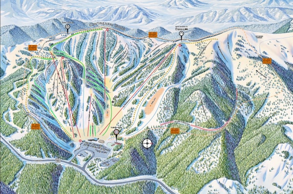 Monarch Mountain Ski Resort Piste Ski Map