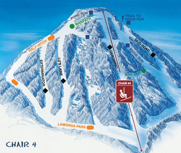 Mount Spokane Resort Piste Map