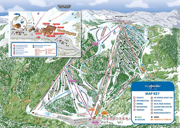 Ski Apache Piste Trail Map