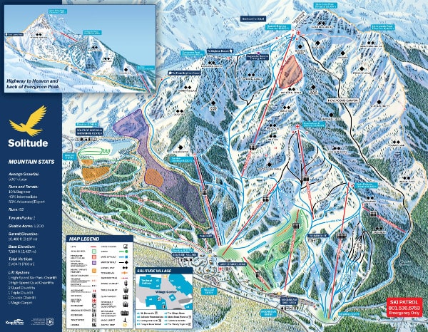 Solitude Ski Resort Piste Map