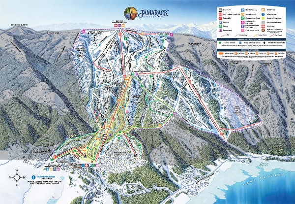 Tamarack Ski Resort Piste Map
