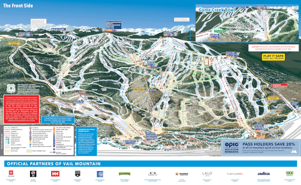 Vail Ski Resort Piste Map