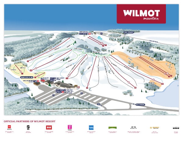 Wilmot Mountain Ski Resort Piste Map
