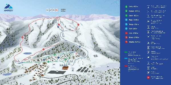 <Mount Amirsoy Piste Map