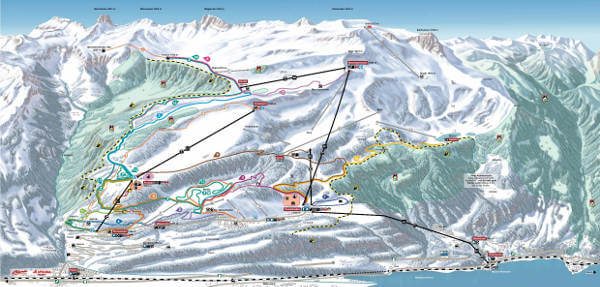 Flumserberg Cross Country Skiing Map